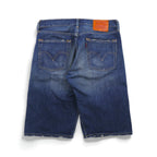 Levi's 503 ショート デニムパンツ ハーフパンツ ジーンズ L インディゴ ダメージ加工 レザーパッチ SP503-0019