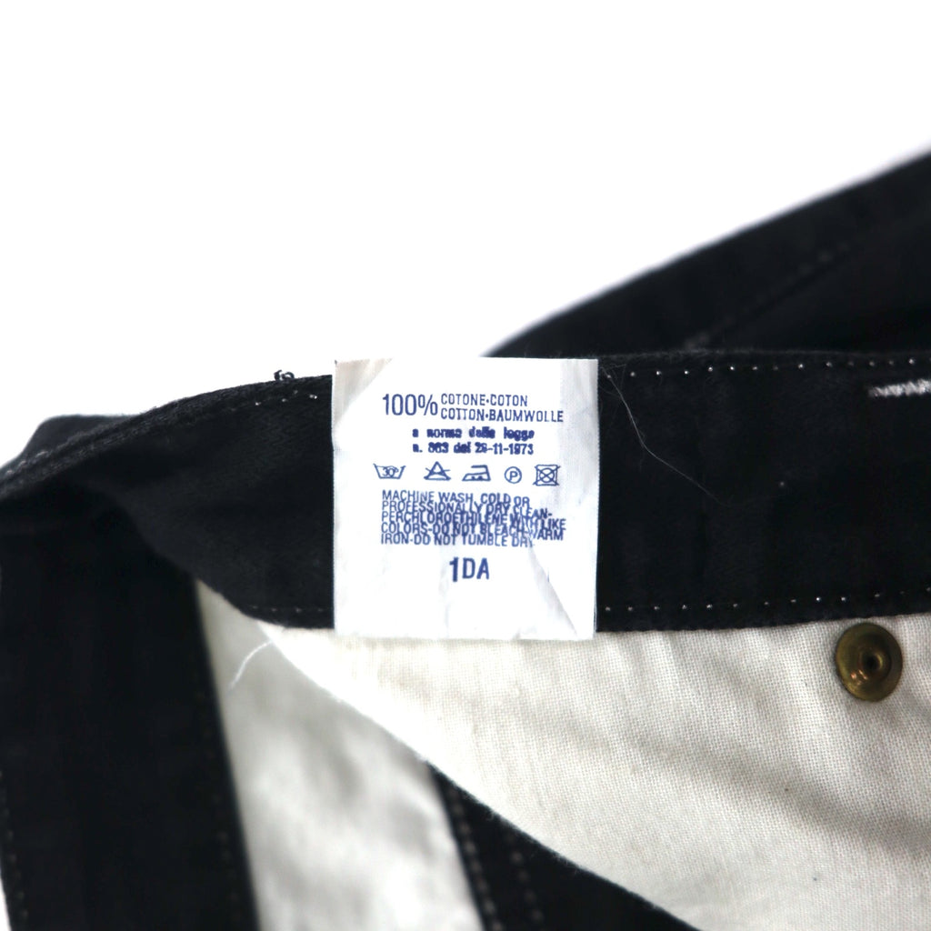 VERSACE JEANS COUTURE イタリア製 ハイウエスト テーパード デニムパンツ M ブラック メデューサ ジッパーフライ