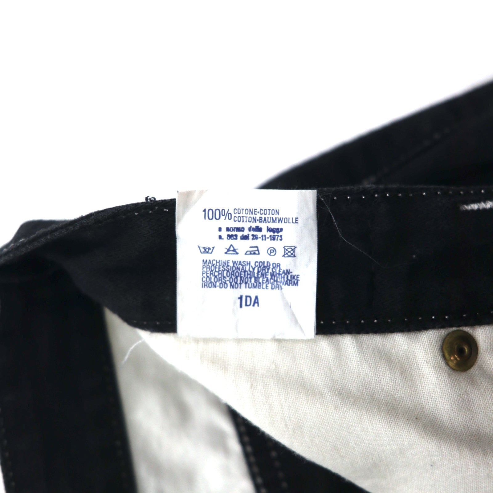 VERSACE JEANS COUTURE イタリア製 ハイウエスト テーパード デニムパンツ M ブラック メデューサ ジッパーフライ