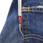 Levi's 503 ショート デニムパンツ ハーフパンツ ジーンズ L インディゴ ダメージ加工 レザーパッチ SP503-0019