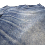 Levi's 503 ショート デニムパンツ ハーフパンツ ジーンズ L インディゴ ダメージ加工 レザーパッチ SP503-0019