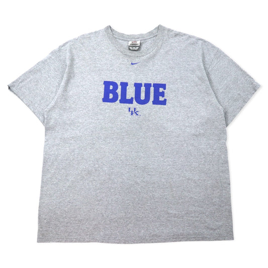 日本然リトテ-古着オンライン-NIKE 90年代 センタースウォッシュ プリント Tシャツ XXL グレー コットン TEAMタグ NCAA カレッジ Kentucky Wildcats ビッグサイズ-NIKE 90's Center Swoosh Print T-Shirt XXL Gray Cotton TEAM Tag NCAA College Kentucky Wildcats Big Size