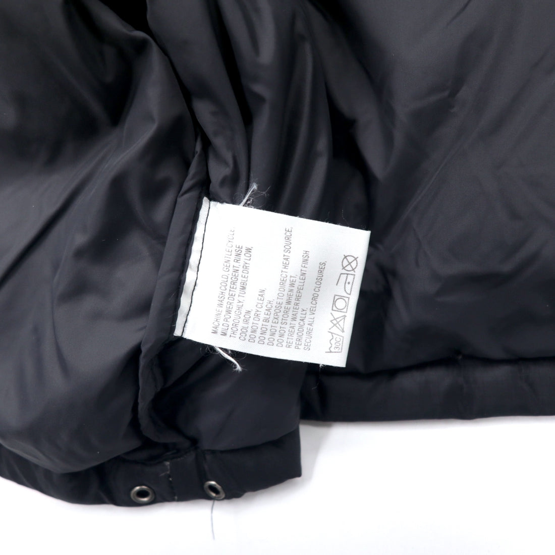 THE NORTH FACE Nuptse Down Jacket 700 Fill Power M Black Nylon Logo Embroidery Hood Retractable US Standard