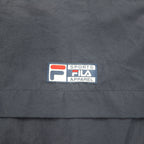 FILA 90年代 ナイロンパーカー XL ネイビー メッシュライナー フード着脱式 ドローコード