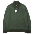 日本然リトテ-古着オンライン-BLUE / BLUE ショールカラー スウェット ONE カーキ コットン カラーネップ 日本製 未使用品-BLUE / BLUE Shawl collar Sweatshirt ONE Khaki Cotton collar NEP Japan Made Unused
