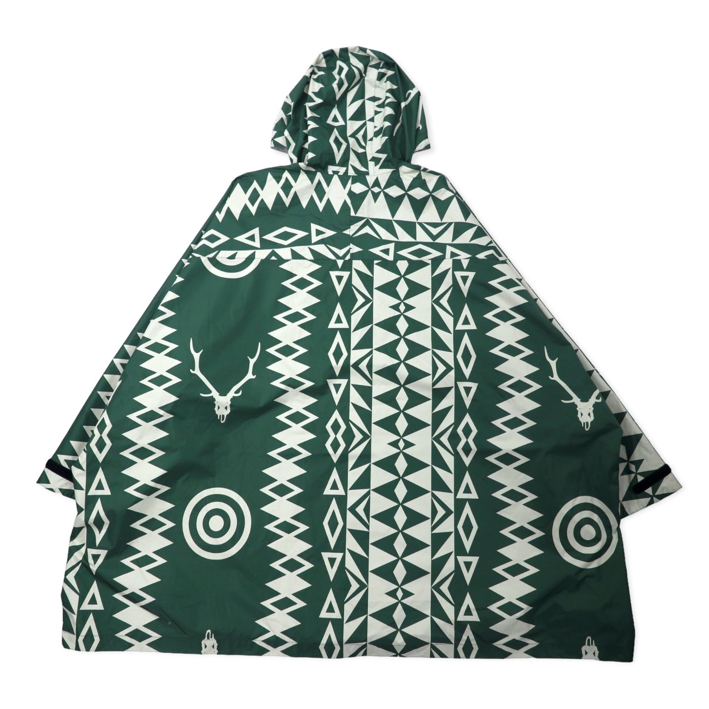 SOUTH2 WEST8 Poncho Mountain HOODIE M Khaki Patterned Polyester