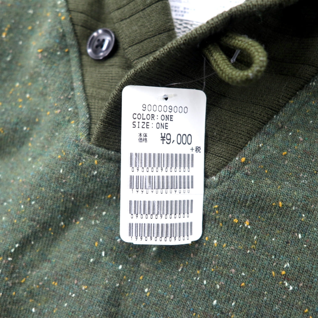 BLUE / BLUE Shawl Collar Sweatshirt ONE Khaki Cotton Collar Nep Made in Japan Unused