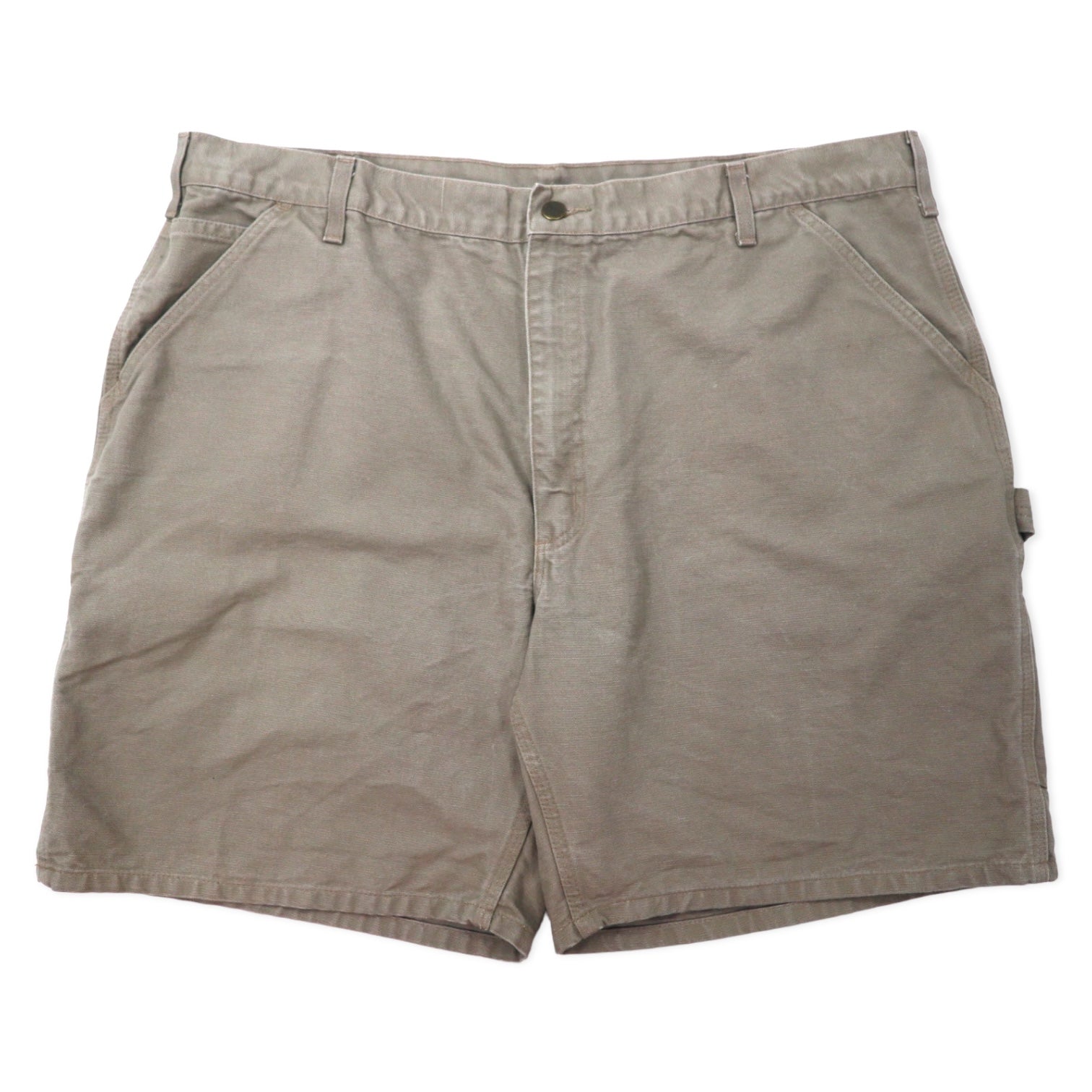日本然リトテ-古着オンライン-Carhartt ダック ワークショーツ ペインター ハーフパンツ 42 カーキ コットン WASHED DUCK WORK SHORT B25-Carhartt Duck Work Shorts Painter Half Pants 42 Khaki Cotton WASHED DUCK WORK SHORT B25