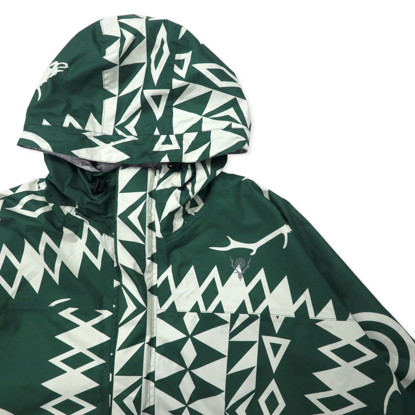 South2 West8 ポンチョ マウンテンパーカー M カーキ 総柄 ポリエステル 防水 River Trek Zipped Poncho-PolyCloth / Water Proof CH770