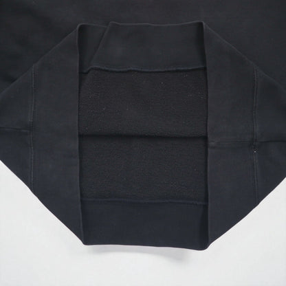 POLO JEANS COMPANY RALPH LAUREN 前V クルーネック スウェット XL ブラック 無地 ワンポイントロゴ刺繍