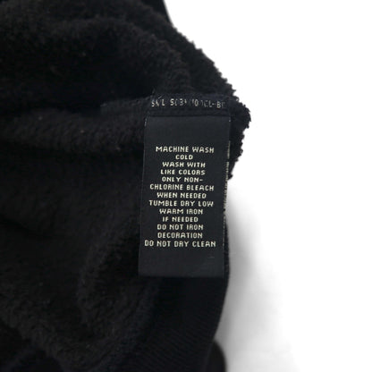 POLO JEANS COMPANY RALPH LAUREN 前V クルーネック スウェット XL ブラック 無地 ワンポイントロゴ刺繍