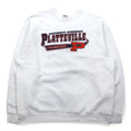 USA made 90s FRUIT OF THE LOOM print sweatshirt XXL white NCAA Wisconsin Platteville Pioneers