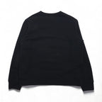 POLO JEANS COMPANY RALPH LAUREN V-neck crew neck sweatshirt, XL, black, solid color, one-point logo embroidery