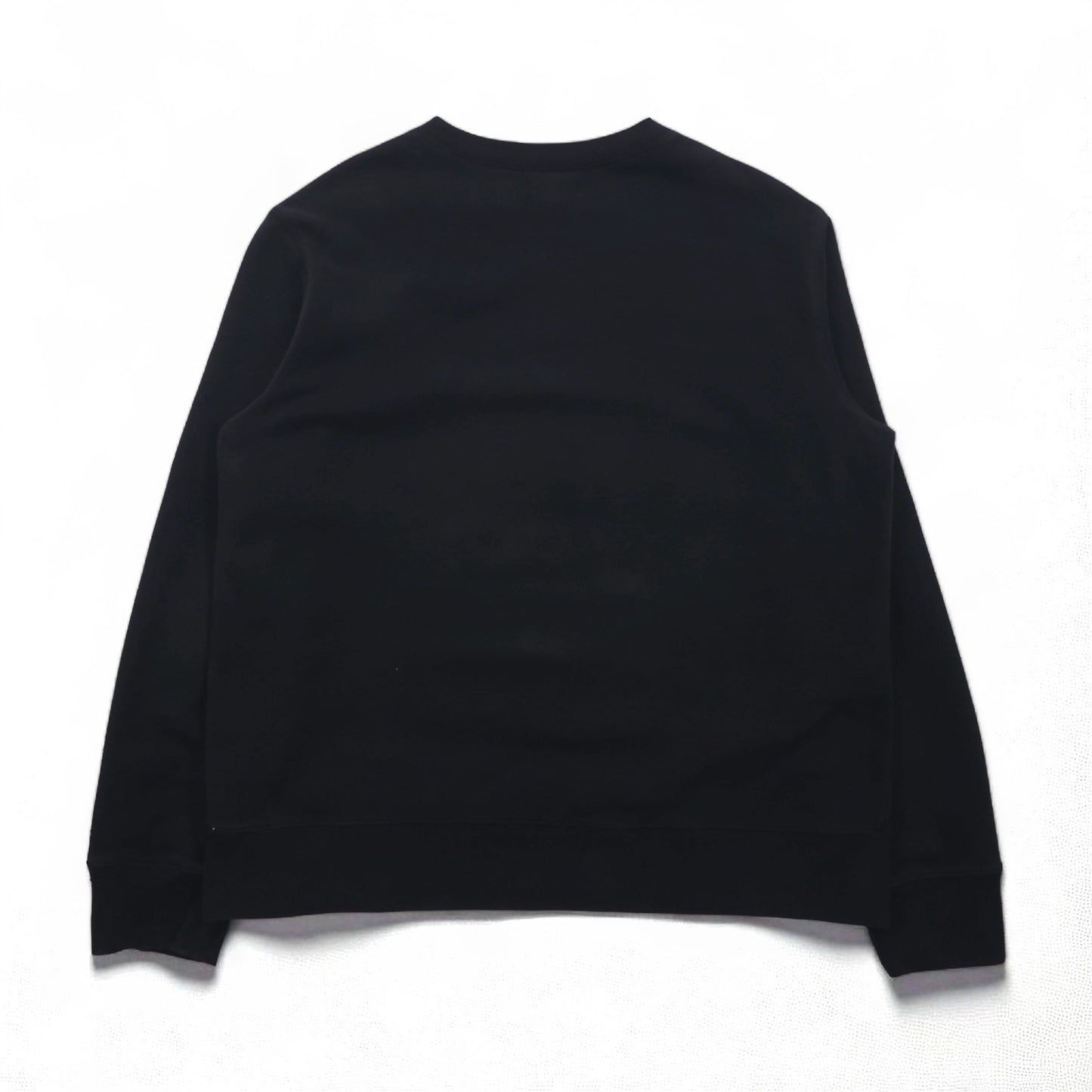 POLO JEANS COMPANY RALPH LAUREN 前V クルーネック スウェット XL ブラック 無地 ワンポイントロゴ刺繍
