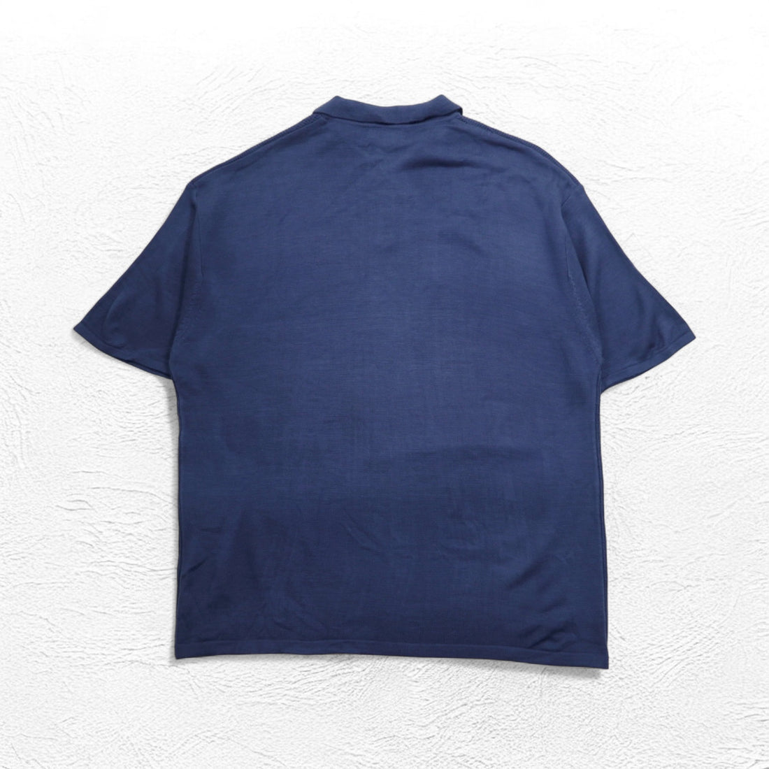 DOCKERS (Levi's) 90s Short Sleeve High Gauge Jacquard Knit Polo Shirt 2XL Navy EXACT
