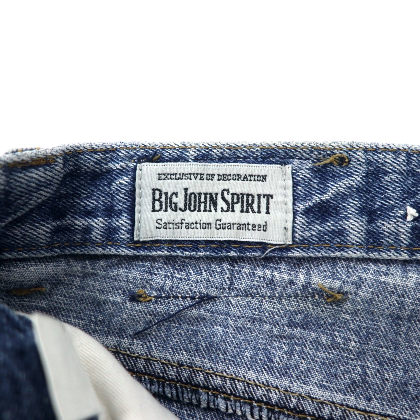 BIG JOHN SPIRIT 90年代 アイスウォッシュ テーパード デニムパンツ L ブルー コットン