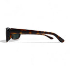Ray-Ban Square Rectangle Sunglasses, Brown Tortoiseshell, RB2163, 1060/71, 59-15, 140mm, 3N