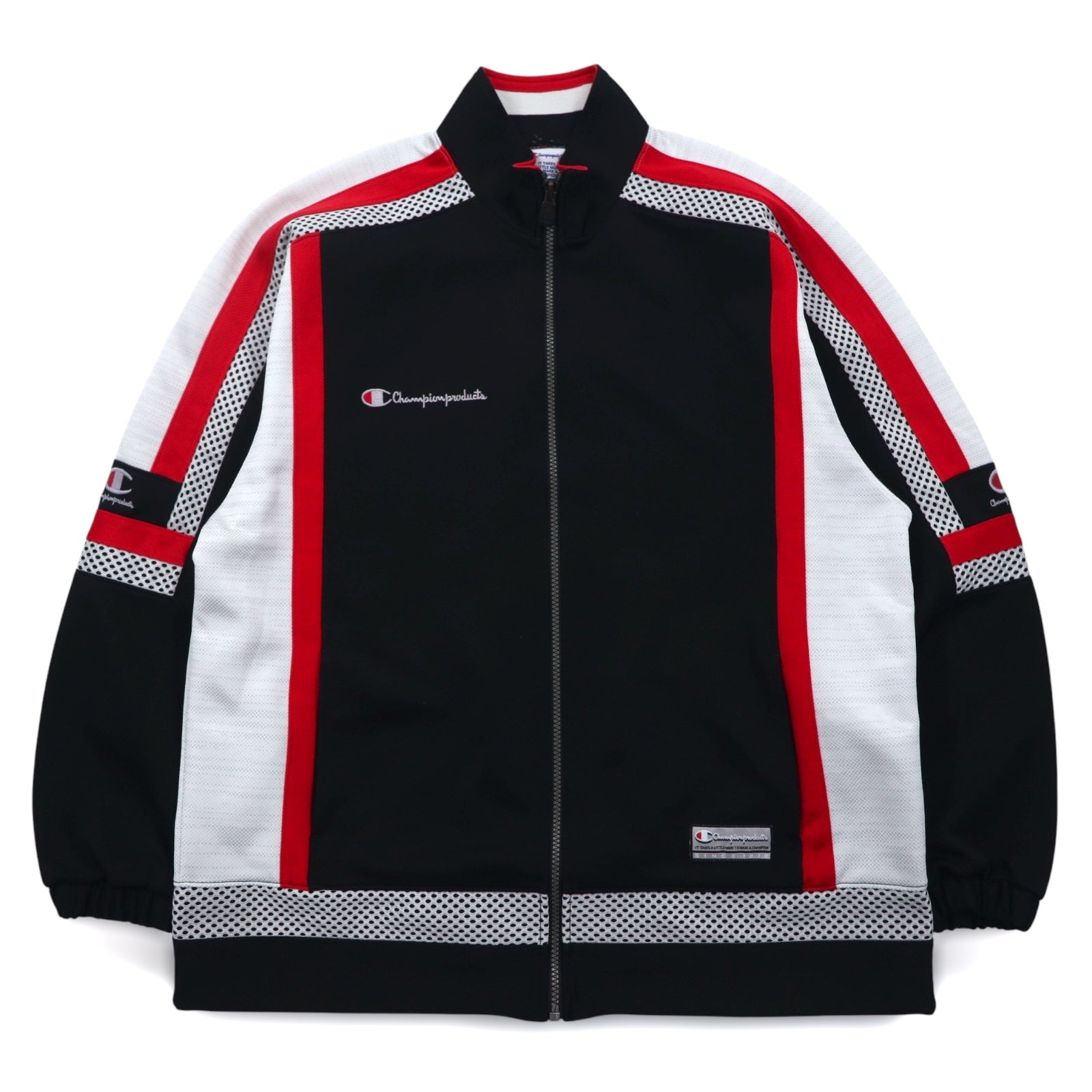 Champion products 90年代 トラックジャケット ジャージ M ブラック ワンポイントロゴ刺繍