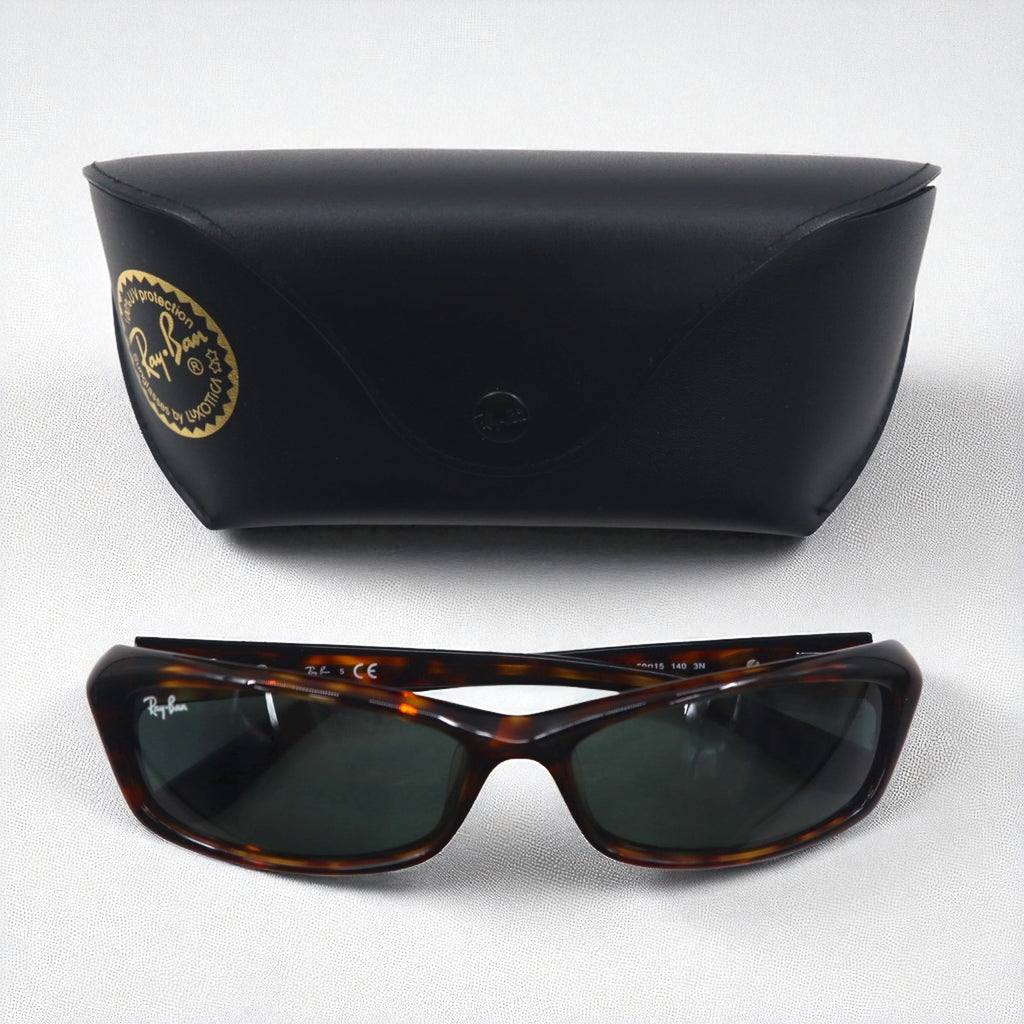 Ray-Ban Square Rectangle Sunglasses, Brown Tortoiseshell, RB2163, 1060/71, 59-15, 140mm, 3N