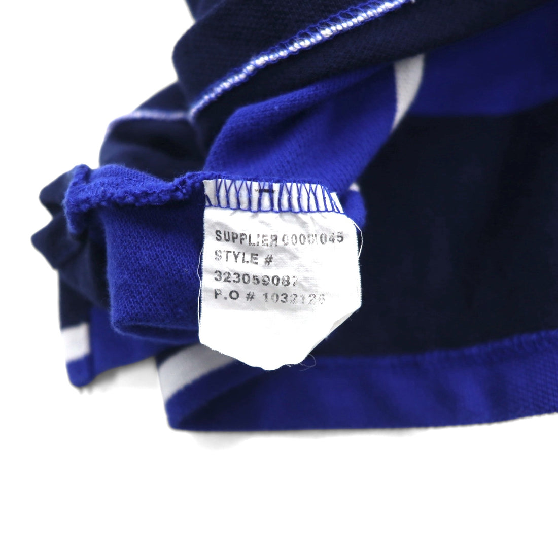 Polo by Ralph Lauren 90s Striped Polo Shirt, Medium, Navy, Blue, Pique, Small Pony Embroidery, Made in Peru