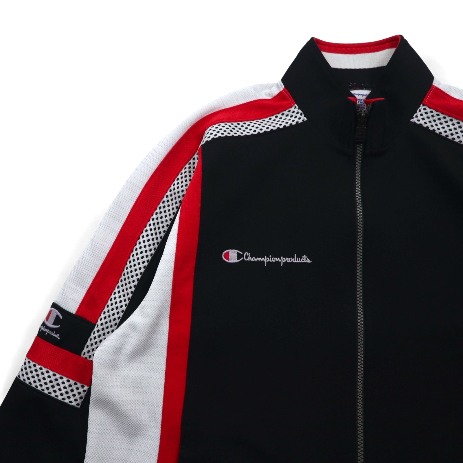 Champion products 90年代 トラックジャケット ジャージ M ブラック ワンポイントロゴ刺繍