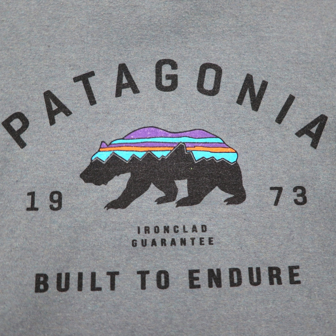 Patagonia Bear Print Crew Sweatshirt, Size 2XL, Blue, Fleece-Lined, 39544