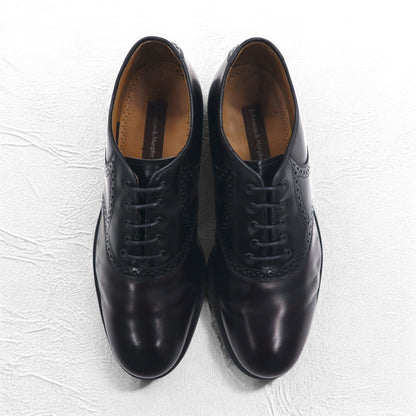 Johnston & Murphy クォーターブローグ ドレスシューズ 28cm ブラック レザー メダリオン 内羽根 93530