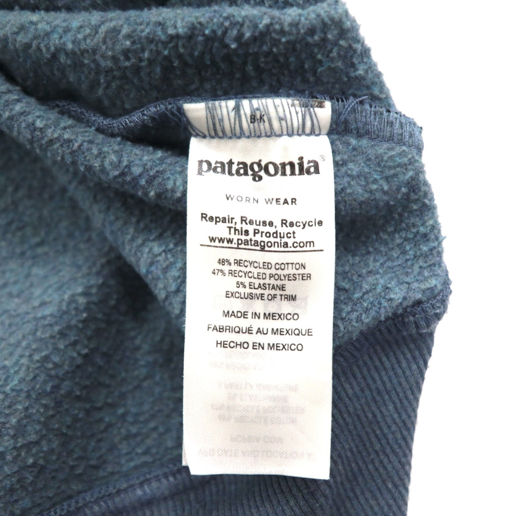 Patagonia Bear Print Crew Sweatshirt, Size 2XL, Blue, Fleece-Lined, 39544