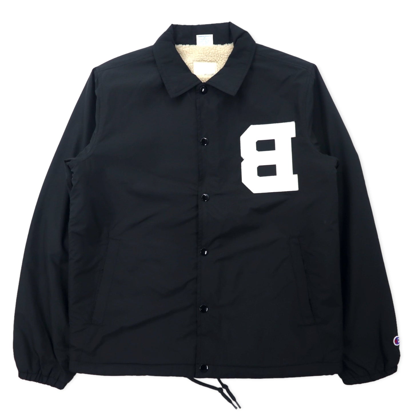 BAND OF OUTSIDERS × Champion ボアコーチジャケット XS ブラック ポリエステル C8-E615