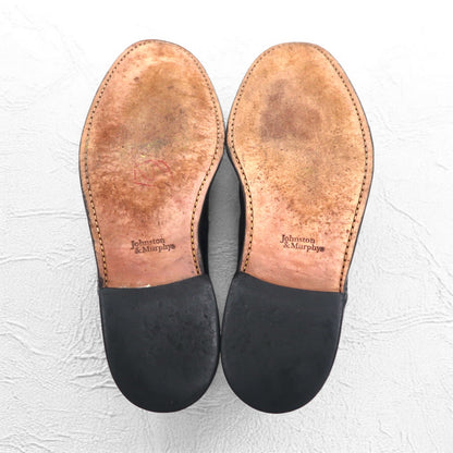 Johnston & Murphy クォーターブローグ ドレスシューズ 28cm ブラック レザー メダリオン 内羽根 93530