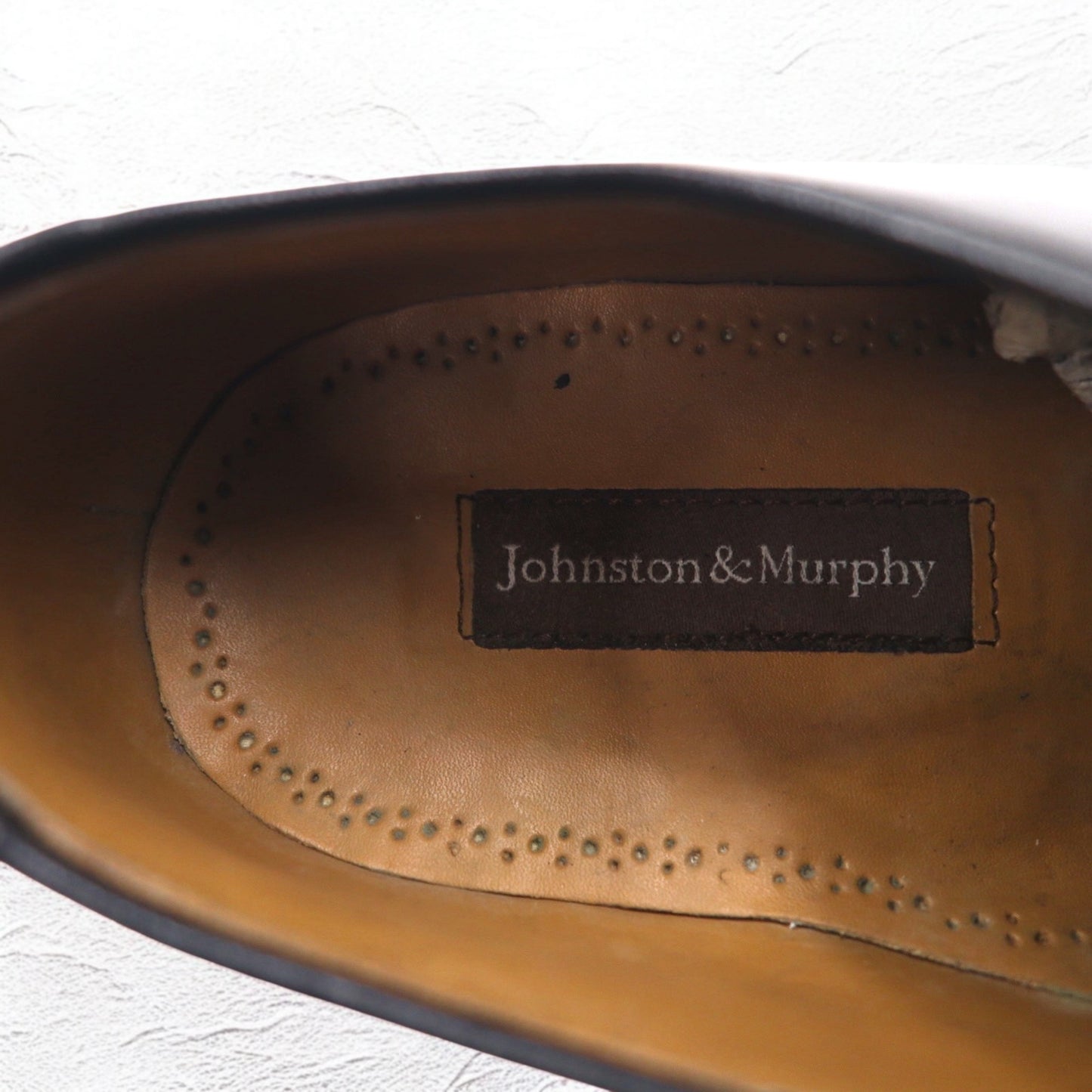 Johnston & Murphy クォーターブローグ ドレスシューズ 28cm ブラック レザー メダリオン 内羽根 93530