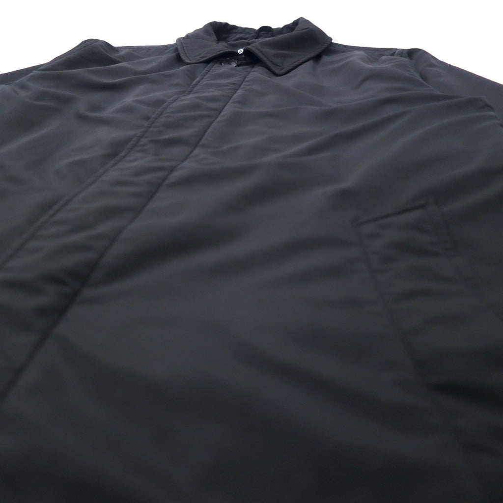 LANDS' END Stainless Steel Collar Coat Hiyoku M Black Polyester