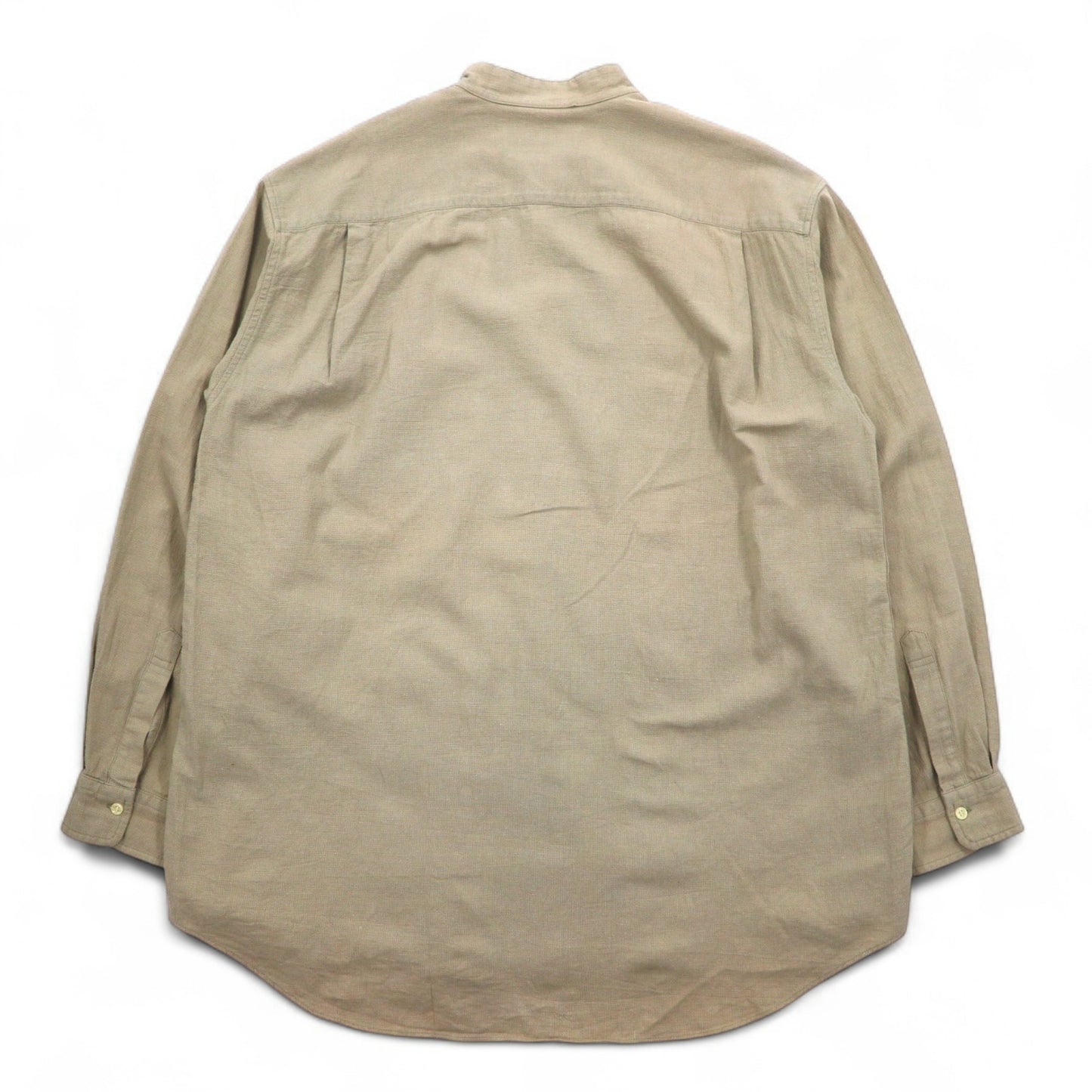 McGREGOR 90年代 リネン バンドカラー シャツ XL ベージュ ビッグサイズ 日本製