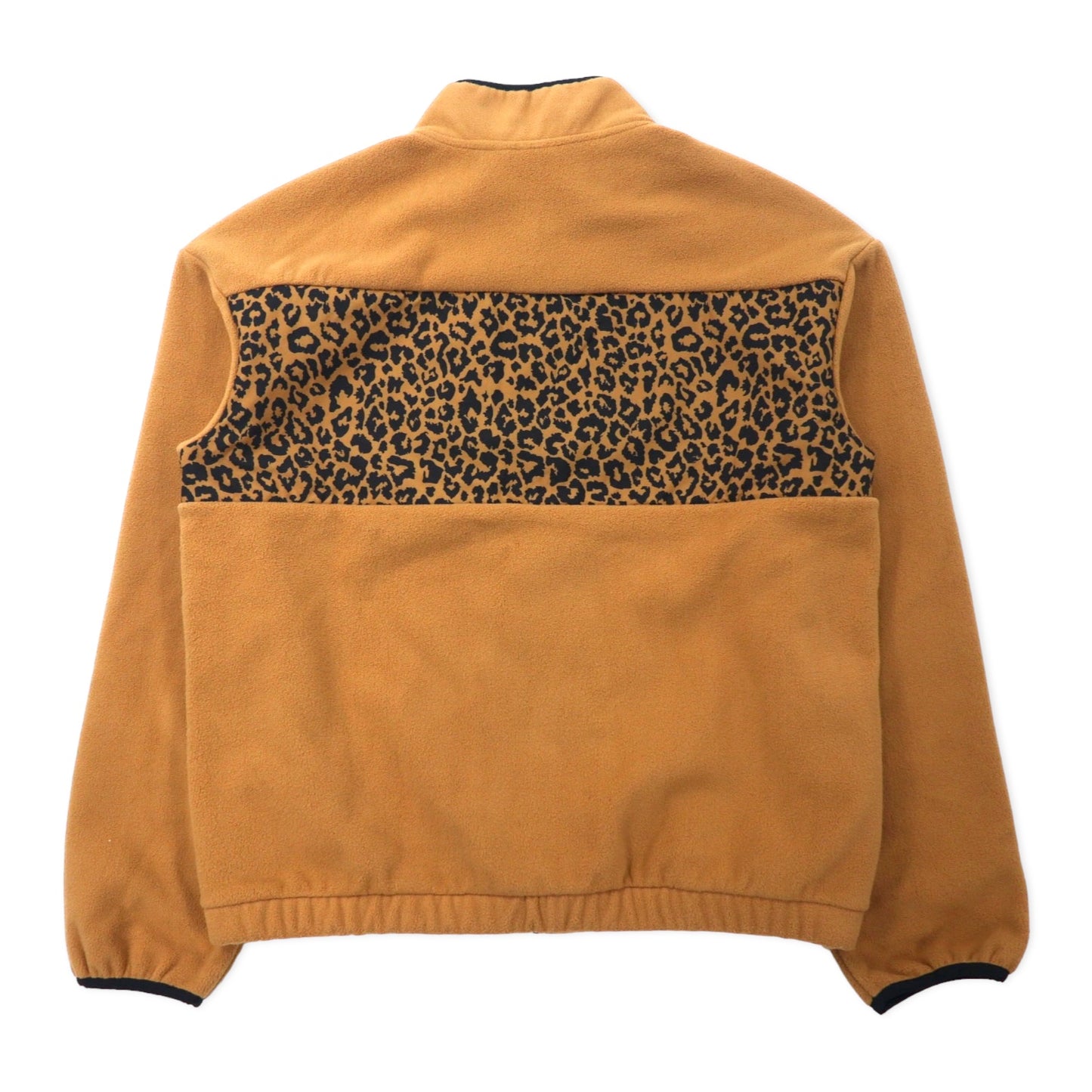 VANS フルジップ フリースジャケット S ベージュ ポリエステル レオパード