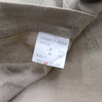 McGREGOR 90s Linen Band Collar Shirt, XL, Beige, Big Size, Made in Japan