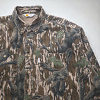 Carhartt 90s Tree Camo Button-Down Work Shirt, Size XL, Khaki, Mossy Oak Camo, Rugged Outdoor Wear