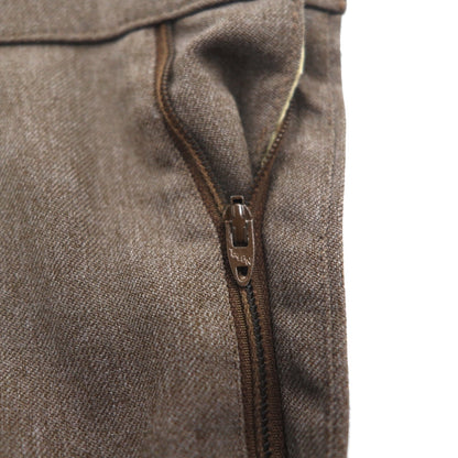 Levi's 80年代 USA製 Action Slacks スタプレ STA-PREST スラックスパンツ L ブラウン ロケットTALONジップ