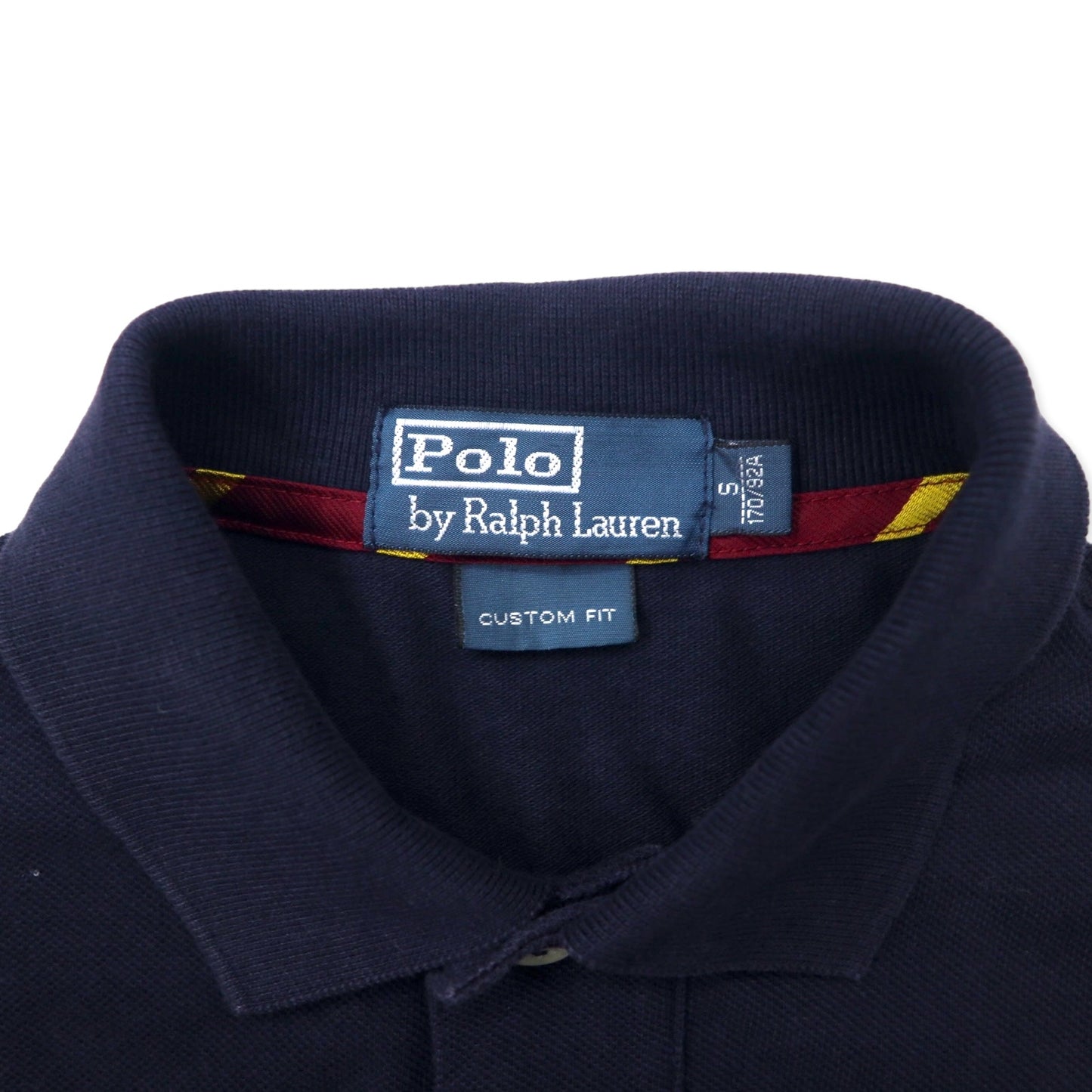 Polo by Ralph Lauren ビッグポニー ラガーシャツ ポロシャツ 170/92A ネイビー コットン CUSTOM FIT