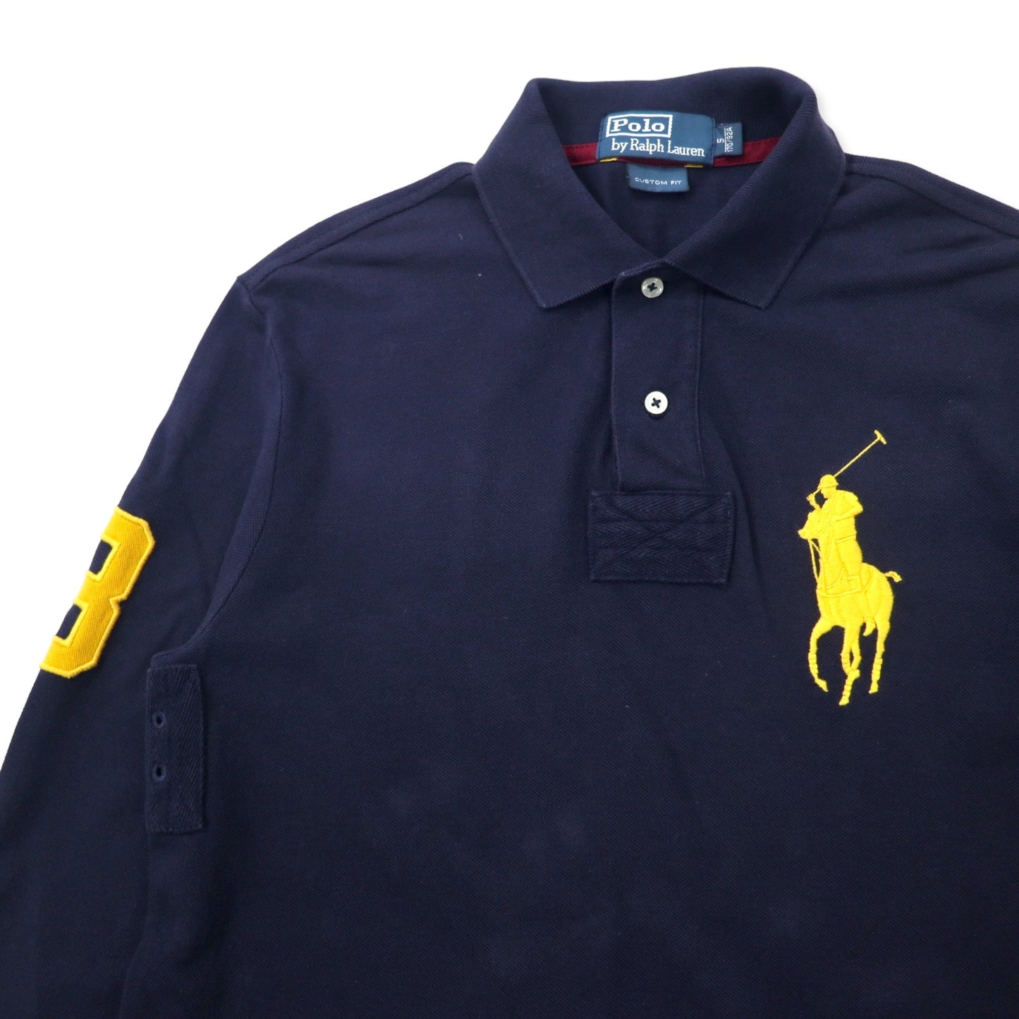 Polo by Ralph Lauren ビッグポニー ラガーシャツ ポロシャツ 170/92A ネイビー コットン CUSTOM FIT