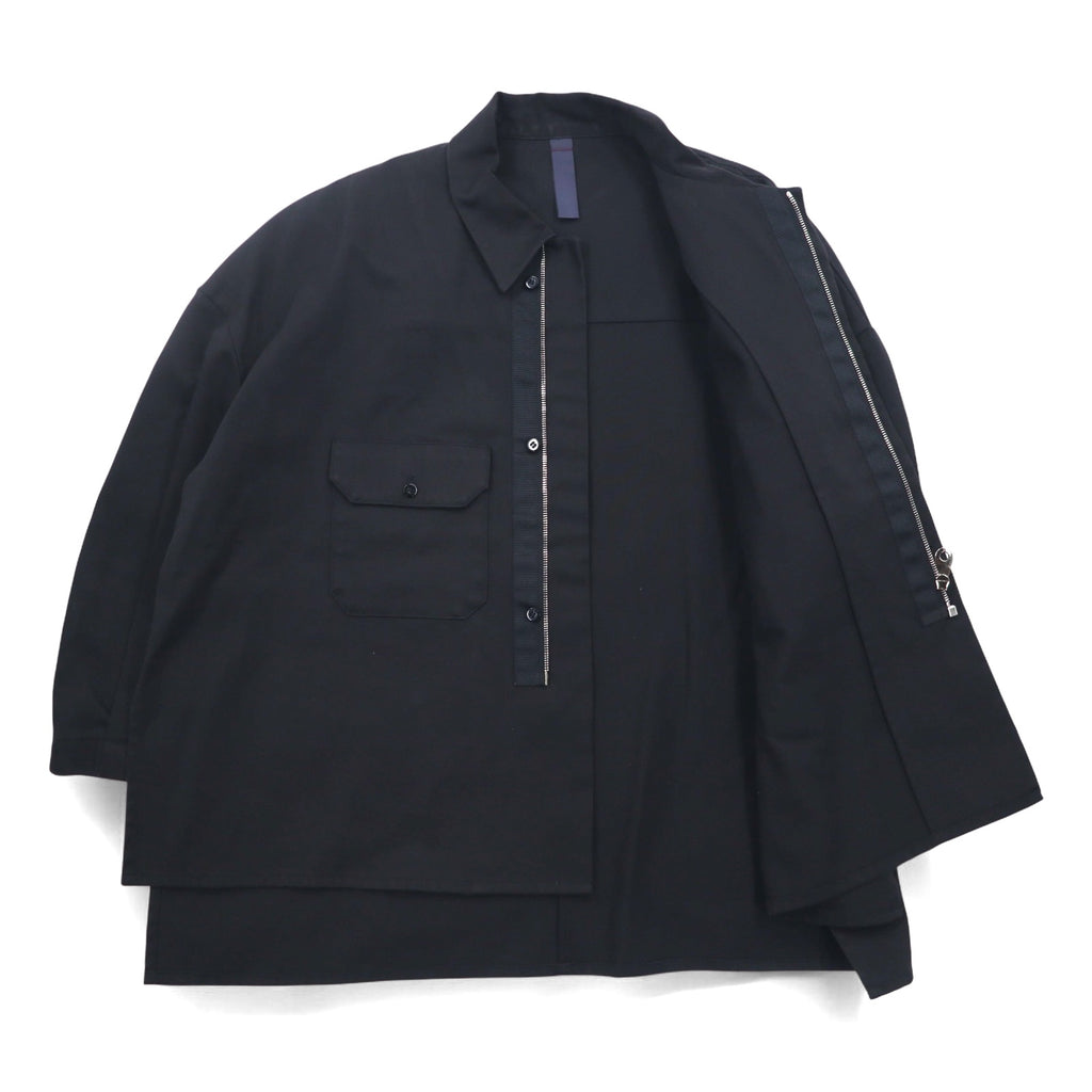 SHINYA KOZUKA × Dickies Oversized Work Shirt Jacket S Black WORK SHIRT-ISH JACKET 2001SK60