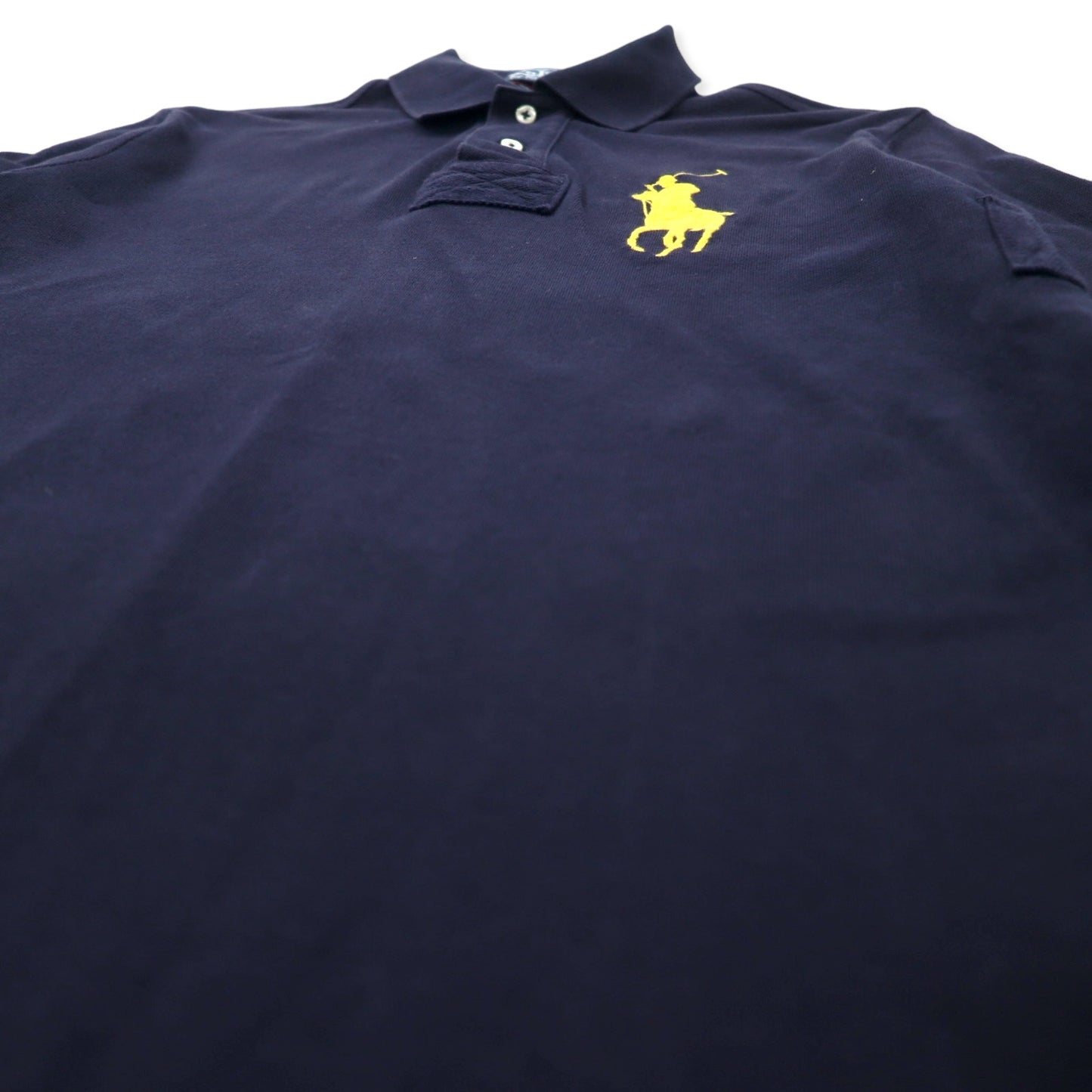 Polo by Ralph Lauren ビッグポニー ラガーシャツ ポロシャツ 170/92A ネイビー コットン CUSTOM FIT