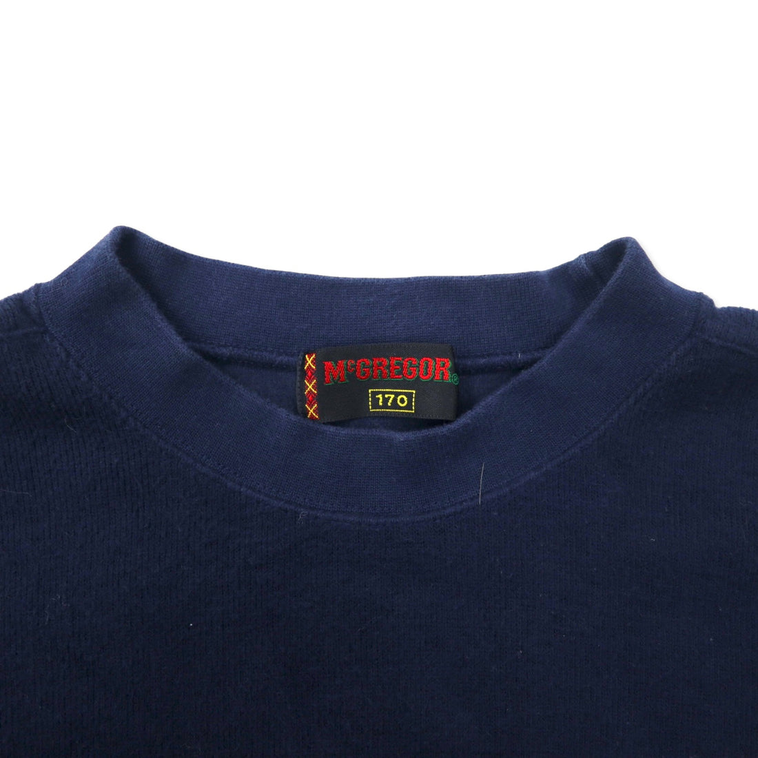McGREGOR 90年代 クルーネック スウェット 170 ネイビー コットン AMERICAN SPIRIT 刺繍