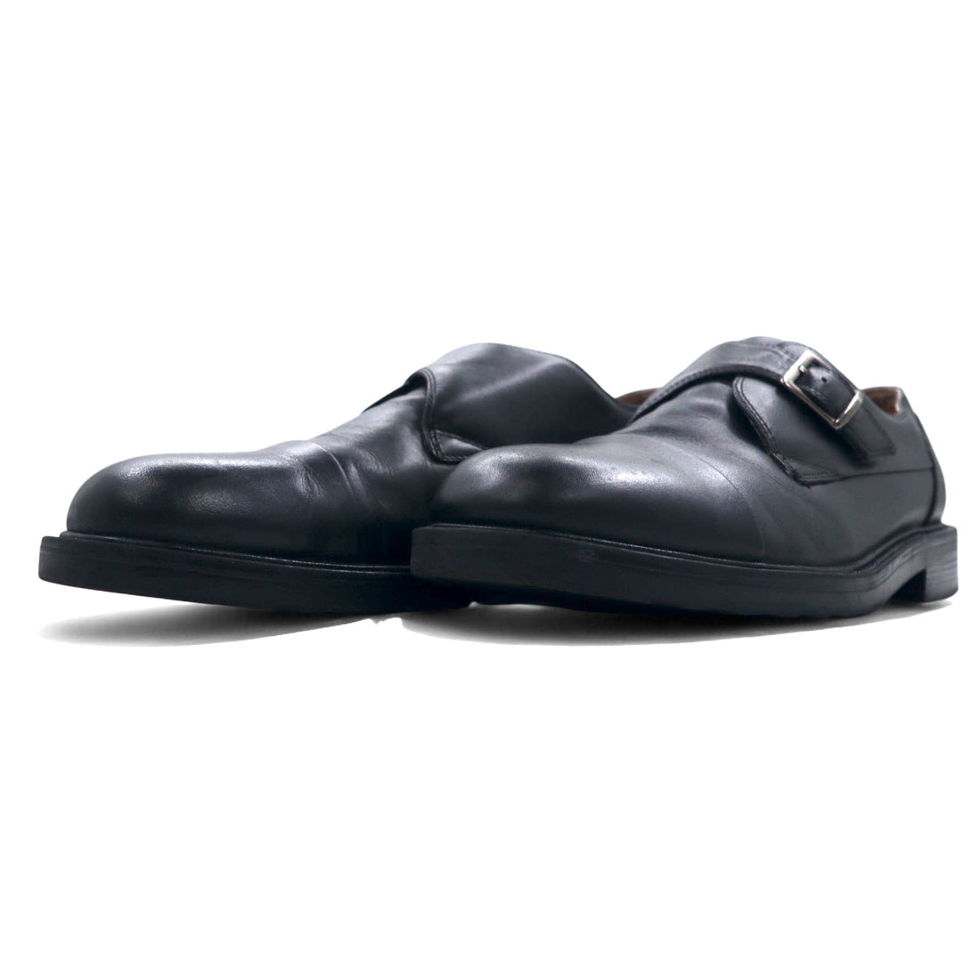 croft &amp; barrow monk strap straight tip dress shoes 29cm black leather BERET