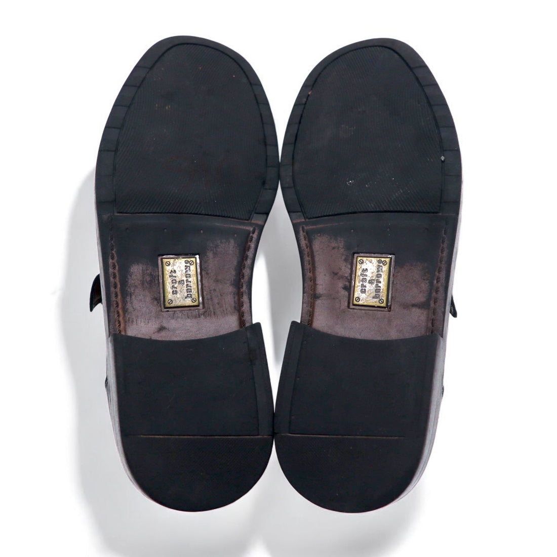 croft &amp; barrow monk strap straight tip dress shoes 29cm black leather BERET