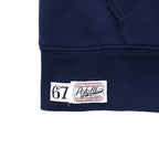 POLO RALPH LAUREN Logo Embroidered Pullover Hoodie L Navy Cotton Fleece Lining