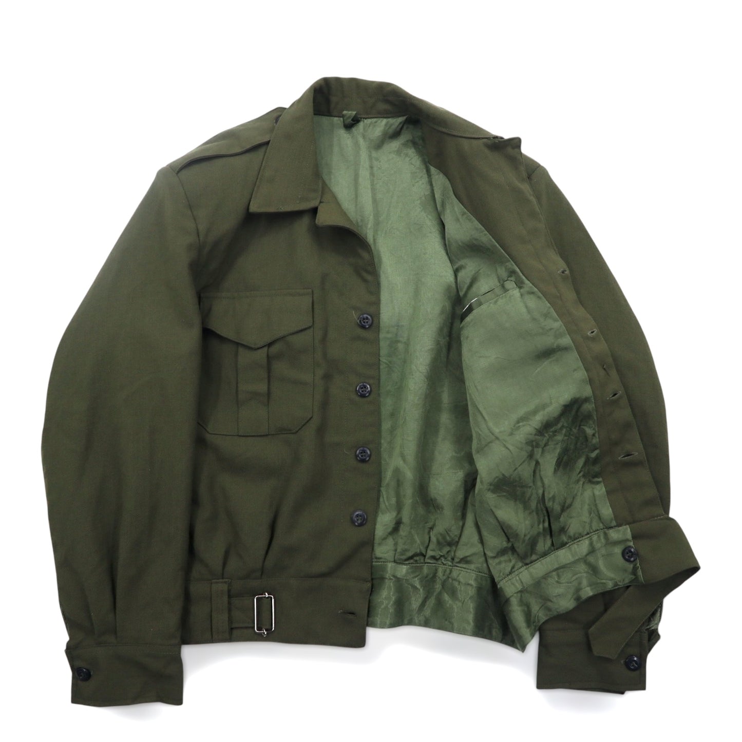 Vintage 60s Greek Battle Dress Ike Jacket ギリシャ軍 アイクジャケット バトルドレス L カーキ ユーロミリタリー