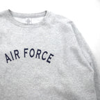 US AIR FORCE 米軍 トレーニング スウェット トレーナー XL ライトグレー 裏起毛 アーチロゴ ミリタリー 8415-01-407-2788
