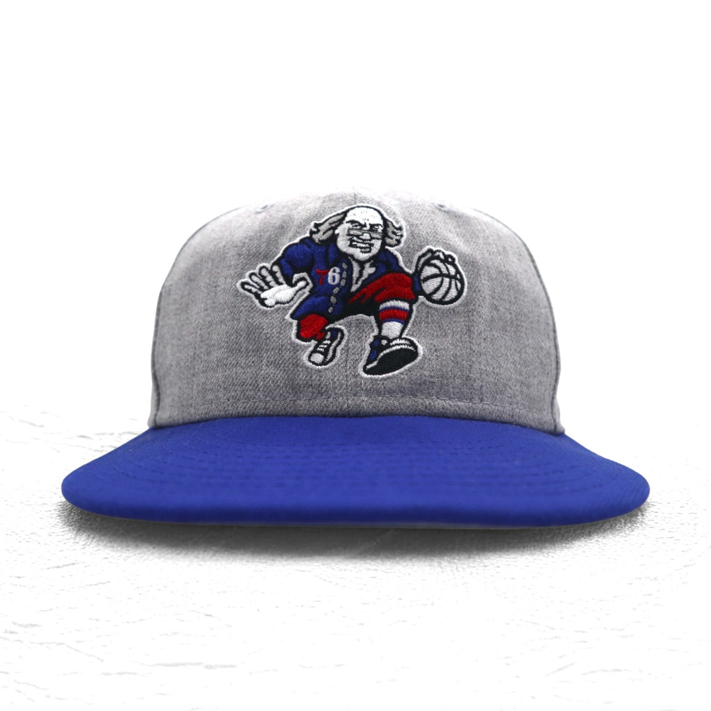 NEW ERA バイカラー スナップバック ベースボールキャップ FREE グレー ブルー NBA PHILADELPHIA 76ERS