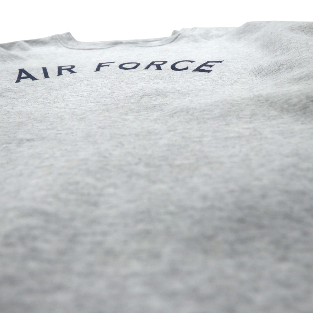 US AIR FORCE 米軍 トレーニング スウェット トレーナー XL ライトグレー 裏起毛 アーチロゴ ミリタリー 8415-01-407-2788