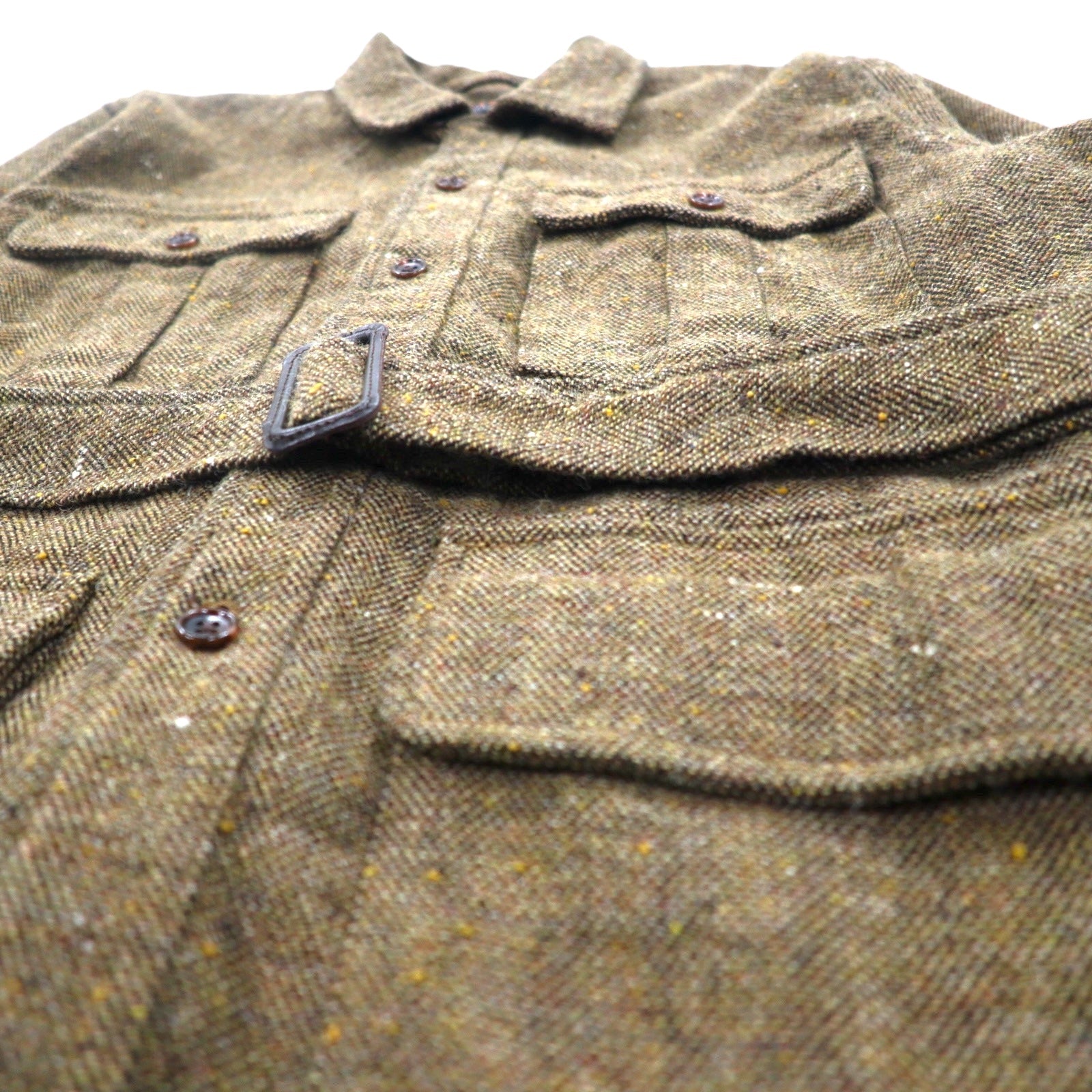 BEAMS PLUS Military Utility Wool Linen Jacket XL Brown 11-18-5544-139